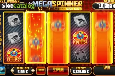 Respin screen. Mega Spinner Dice Slot slot