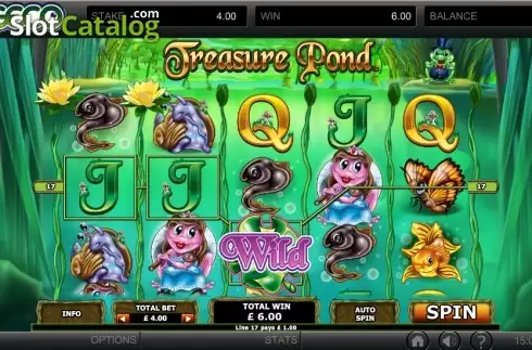 Wild Win screen. Treasure Pond slot