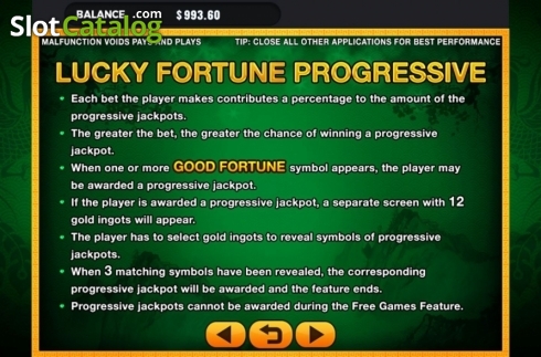 Écran6. Lucky Fortune (GMW) Machine à sous