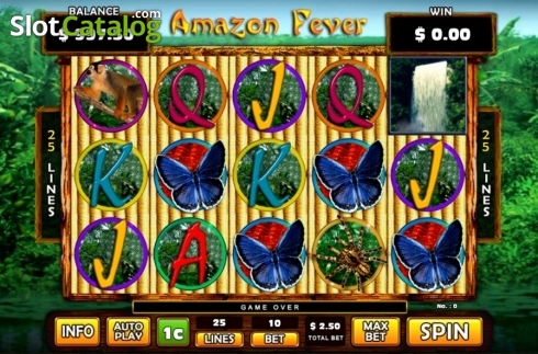 Game Screen. Amazon Fever slot