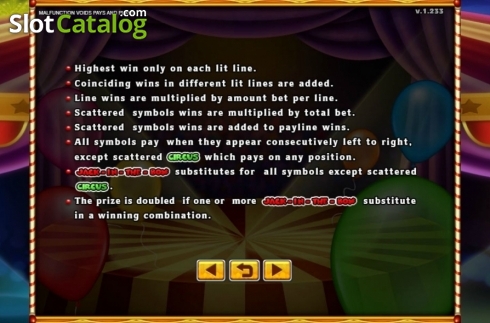 Bildschirm5. Bonzo The Clown slot