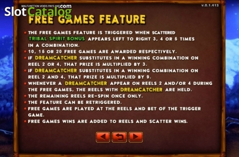Game Rules. Tribal Spirit slot