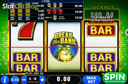 Game screen. Break the Bank (GMW) slot