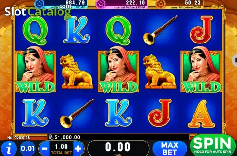 Game screen. Taj Mahal slot