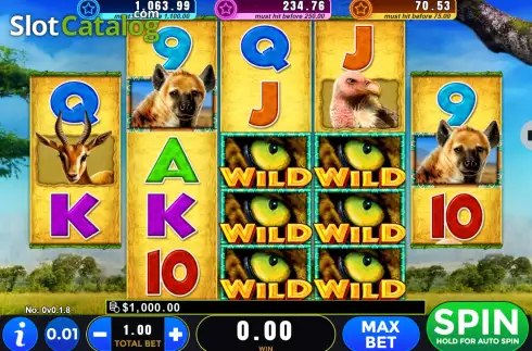Game screen. African Wild (GMW) slot