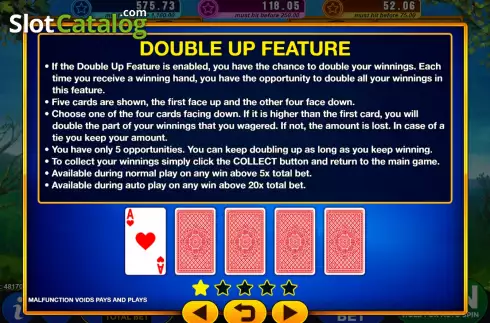 Game Features screen 3. Sasquatch Cash slot