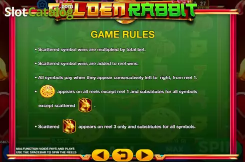 Bildschirm7. Golden Rabbit (GMW) slot
