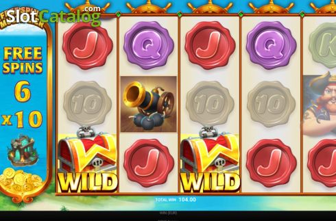 Free Spins 2. Pirate's Quest (GONG Gaming) slot