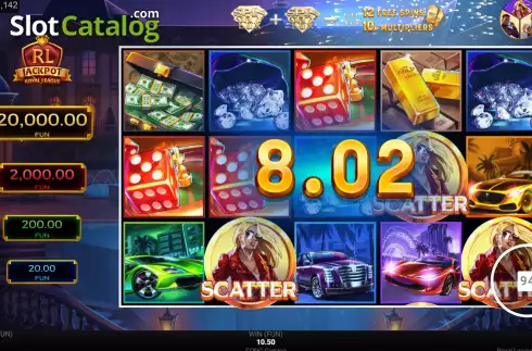 Win Screen 1. Royal League Spin City Lux slot
