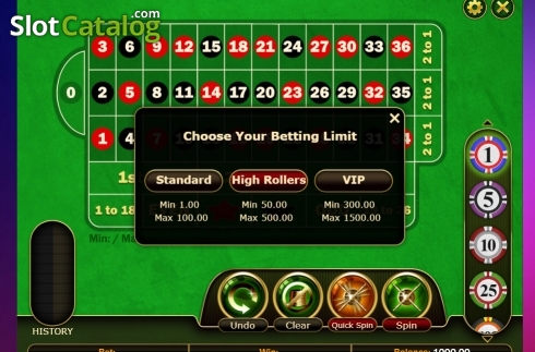 Ecran2. European Roulette Pro (GVG) slot