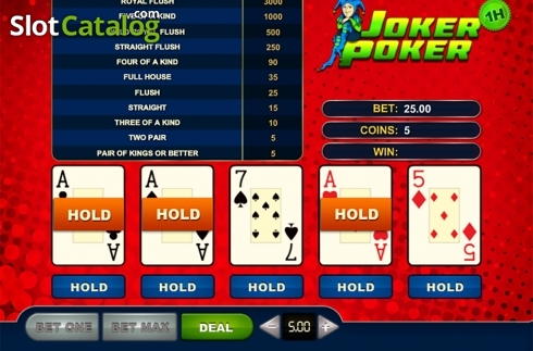 Ekran3. Joker Poker (GVG) yuvası
