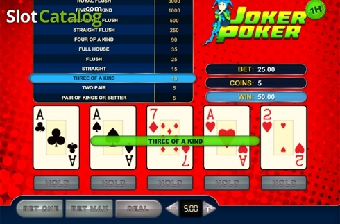 Win screen. Joker Poker (GVG) slot
