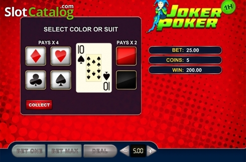 Double win screen. Joker Poker (GVG) slot