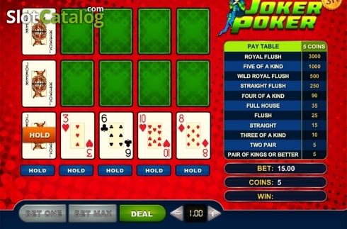 Skärmdump3. Joker Poker 3 Hands slot