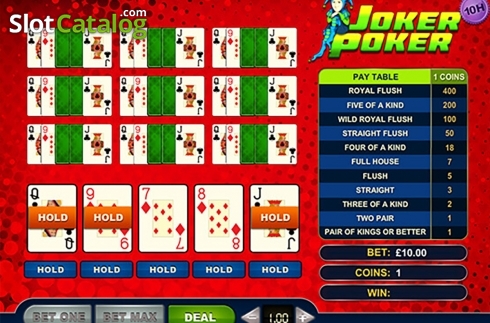 Bildschirm3. Joker Poker 10 Hands slot