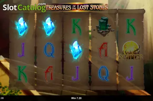 Win screen 2. Treasures Of The Lost Stones slot