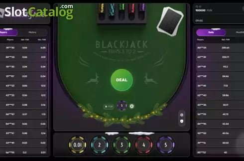 Game screen. Blackjack (Galaxsys) slot