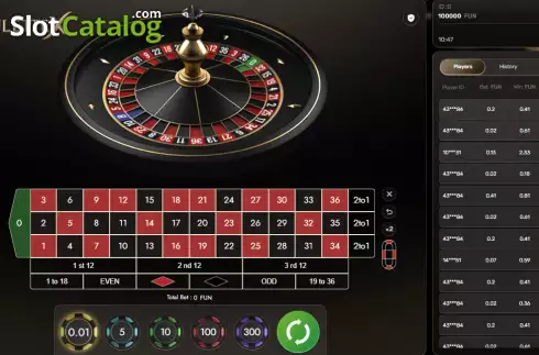 Game screen. Roulette X (Galaxsys) slot