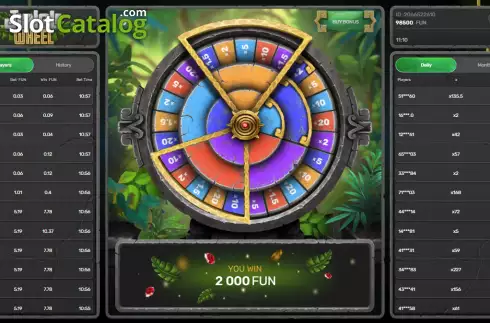 Win screen. Jungle Wheel slot