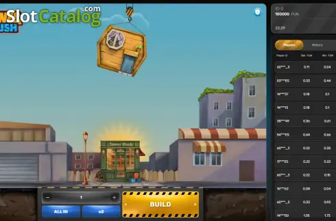Game Screen. Tower Rush slot