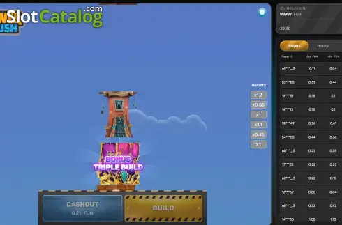 Gameplay Screen 2. Tower Rush slot