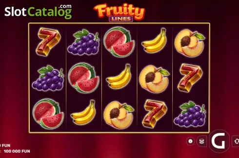 画面2. Fruity Lines カジノスロット