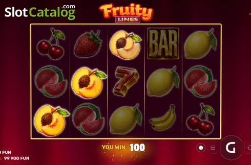 画面3. Fruity Lines カジノスロット
