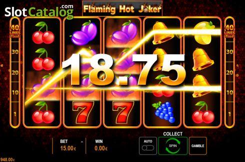 Win screen. Flaming Hot Joker slot