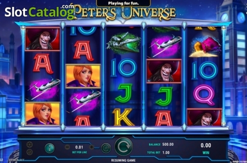 Reel Screen. Peter's Universe slot