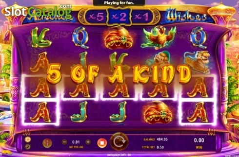 Win Screen 2. Azrabah Wishes slot