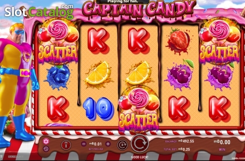 Scatter win screen. Captain Candy slot