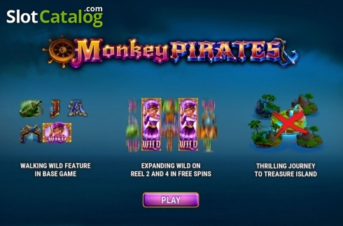 Start Screen. Monkey Pirates slot