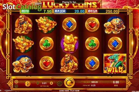 Reel Screen. Lucky Coins (GameArt) slot