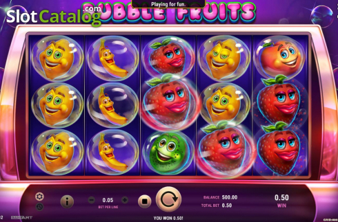 Écran5. Bubble Fruits Machine à sous