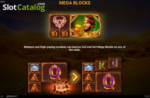 Mega blocks function screen. Ali Babas Riches slot