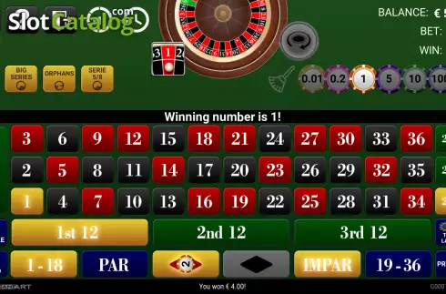 Skärmdump3. Roulette (GameArt) slot