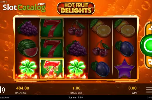 Win screen 2. Hot Fruit Delights slot