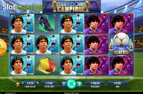 Game screen. Diego Maradona Campione slot