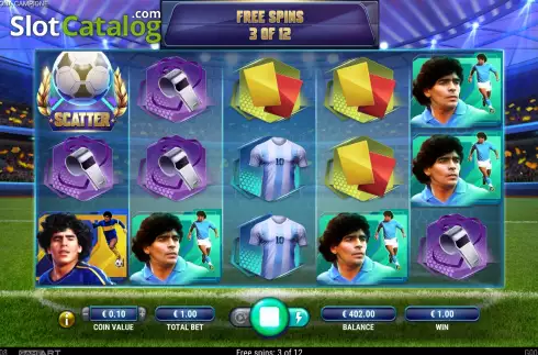 Free Spins screen 2. Diego Maradona Campione slot