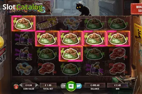 Win Screen. Angry Dogs slot