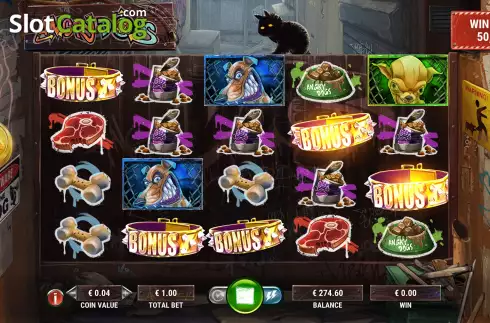 Free Spins Win Screen. Angry Dogs slot