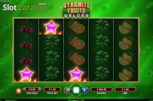 Free Spins screen. Dynamite Fruits Deluxe slot