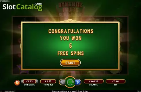 Free Spins screen 2. Dynamite Fruits Deluxe slot