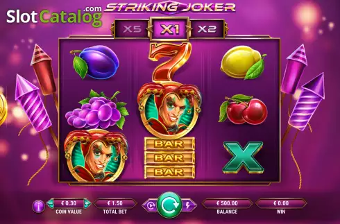 Game Screen. Striking Joker slot
