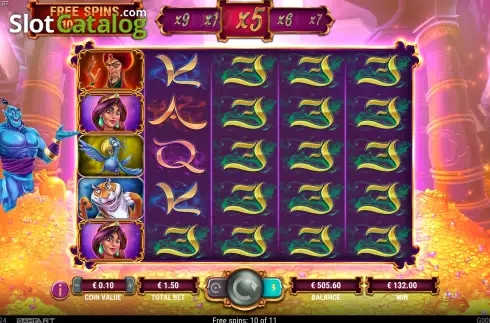Free Spins screen 2. Aladdin's Quest slot