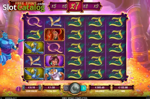 Free Spins screen 3. Aladdin's Quest slot