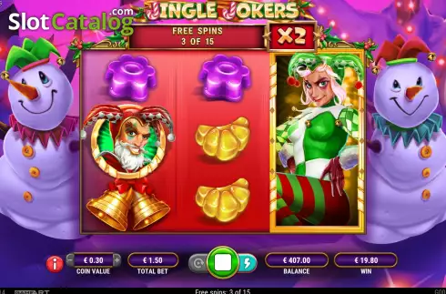 Free Spins screen 2. Jingle Jokers slot