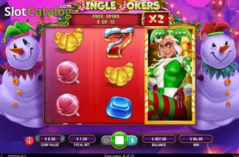 Free Spins screen 3. Jingle Jokers slot