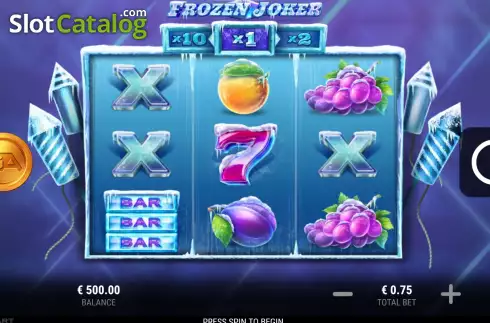 Game screen. Frozen Joker slot