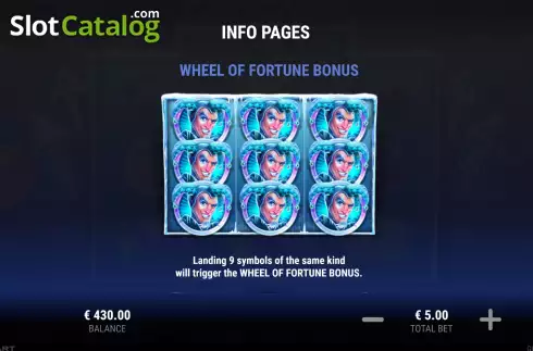 Game Features screen. Frozen Joker slot